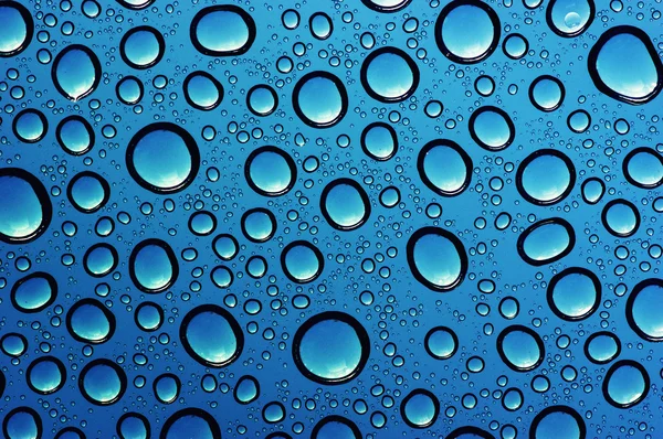 Wassertropfen auf Glas — Stockfoto