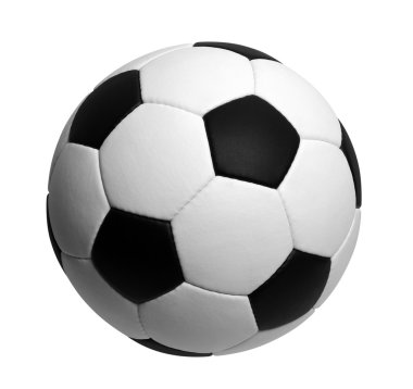 beyaz üzerine futbol topu