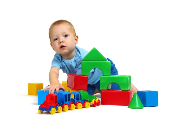 Little boy playing toy — Stock Photo, Image