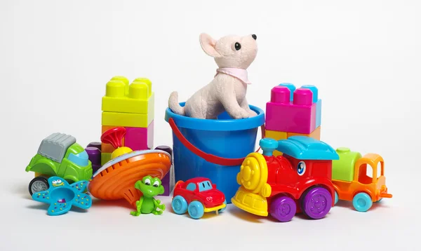 Jouets sur un blanc — Photo