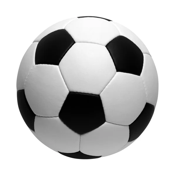 Pallone da calcio su bianco — Foto Stock