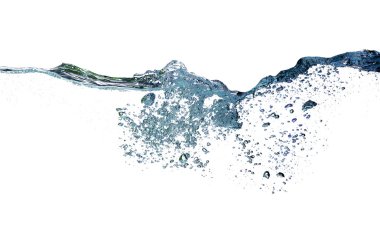 Beyaz üzerine su sıçrama 