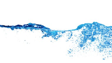 Beyaz üzerine su sıçrama 