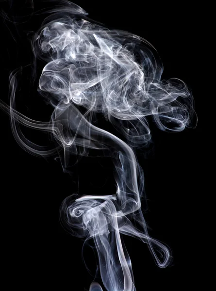 Fumée colorée isolée sur blanc — Photo