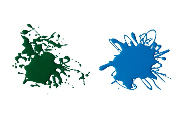 Splats splashes and blobs of brightly colored paint — Stock Photo, Image
