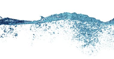 Beyaz üzerine su sıçrama  