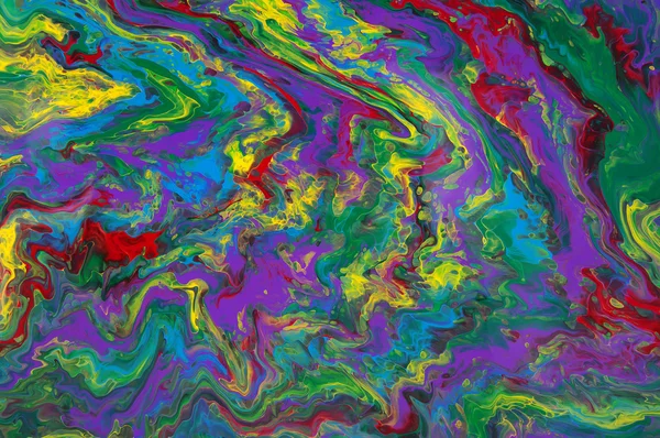 Splats splashes and blobs of brightly colored paint — Stock Photo, Image