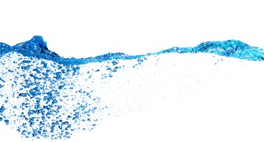 Beyaz üzerine su sıçrama  