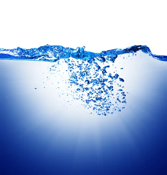 Water splash on the white — Stock Photo, Image