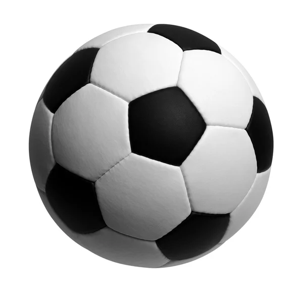 Pallone da calcio isolato su bianco — Foto Stock