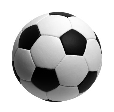 Futbol topu beyazda izole edildi 