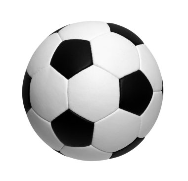 Futbol topu beyazda izole edildi 