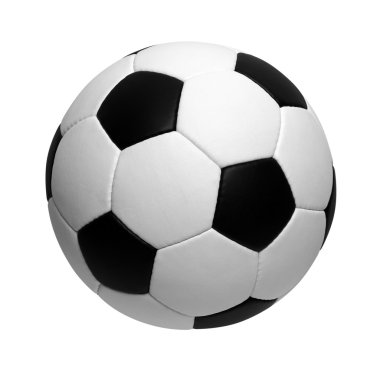 Futbol topu beyazda izole edildi 