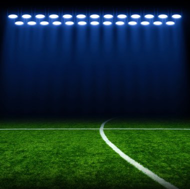 Futbol Stadyumu ışıkları ile