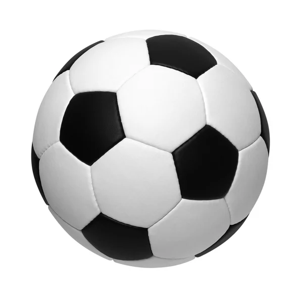 Pallone da calcio isolato su bianco — Foto Stock