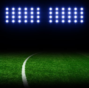 Futbol Stadyumu ışıkları ile