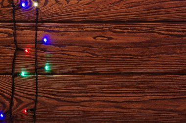 Işıklı ve bedava metin alanlı Noel arkaplanı.