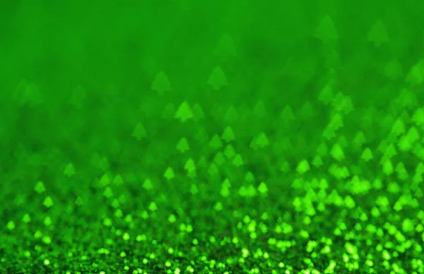 Christmas Tree Green Light Blurred Background — Stock Photo, Image