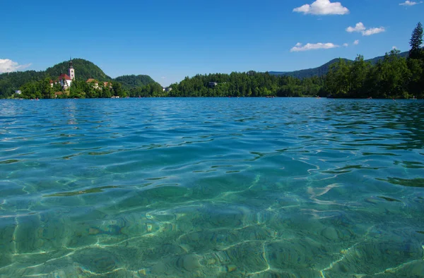 Lago Bled Montanhas Eslovénia Europa — Fotografia de Stock