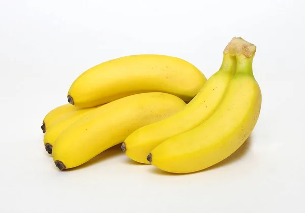 Bündel Baby Banane Isoliert Auf Weißem Hintergrund — Stockfoto