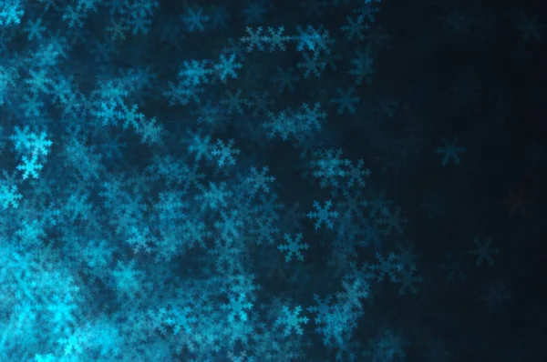 Abstrakte Blaue Weihnachten Hintergrund Mit Schneeflocken — Stockfoto