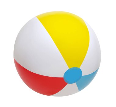 Plaj topu beyaz arka planda izole edilmiş.