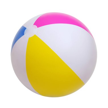Plaj topu beyaz arka planda izole edilmiş.