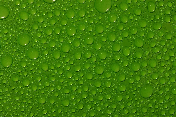 Gotas de agua verde —  Fotos de Stock