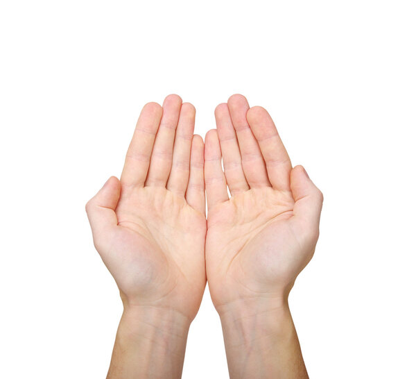 Two open empty hands 