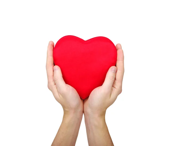 Red heart in hand — Stock Photo, Image