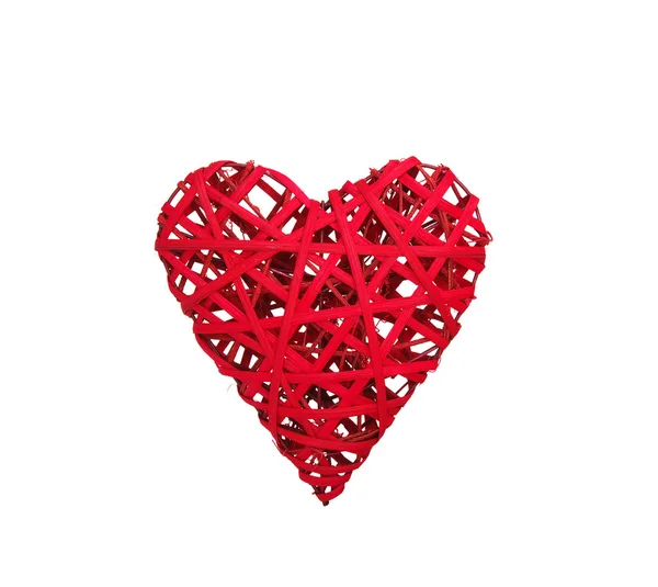 Red  heart isolated on white — Stock Photo, Image