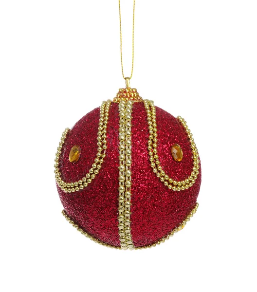 Bola roja de Navidad — Foto de Stock