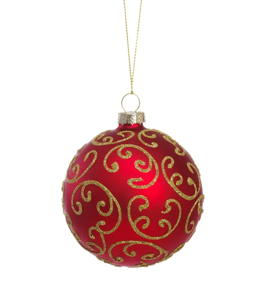 Bola roja de Navidad — Foto de Stock