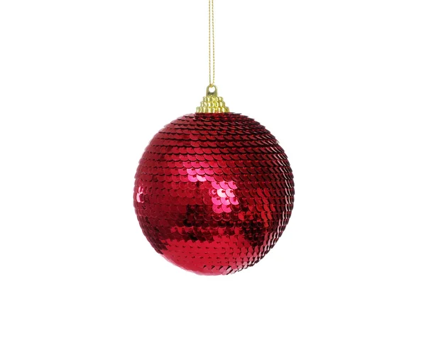 Červený míč Vánoc — Stock fotografie