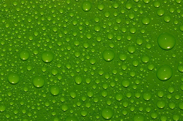 Gotas de água verde — Fotografia de Stock