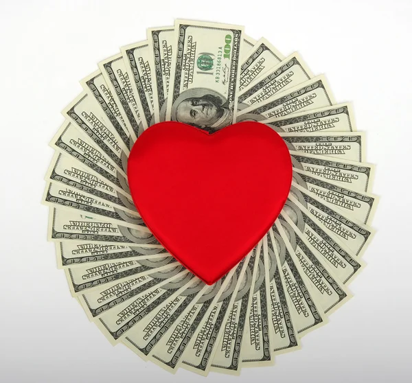 Любовь к деньгам — стоковое фото