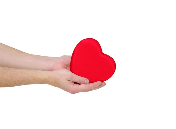 Red heart in hand — Stock Photo, Image