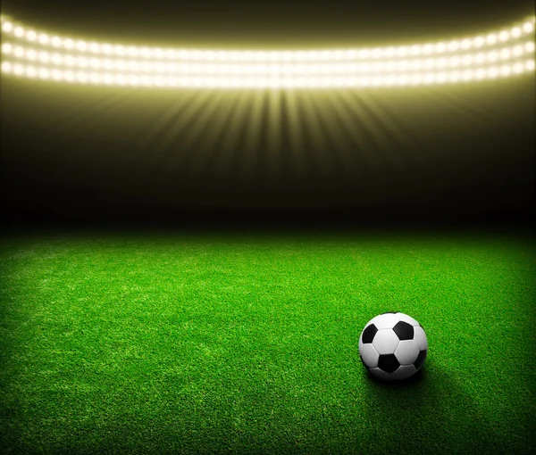 Yeşil Stadı futbol topu — Stok fotoğraf