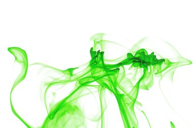 Beyaz arka plan üzerinde izole renkli duman