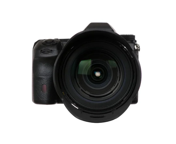 Digital camera with lense isolated on white — Stock Photo, Image
