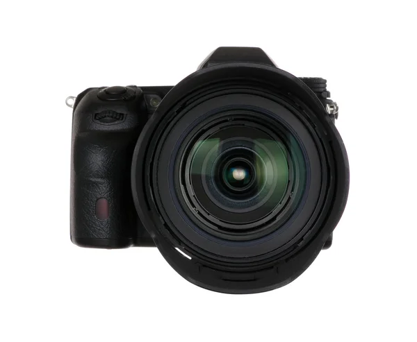 Digitální fotoaparát s čočkou izolovaných na bílém — Stock fotografie