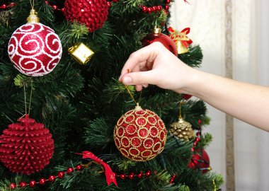 oyuncak top ve Noel ağacı dalı