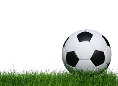 beyaz üzerine futbol topu