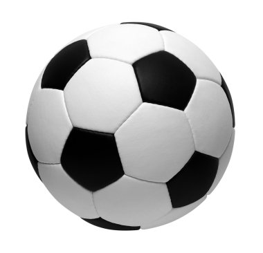 beyaz üzerine futbol topu