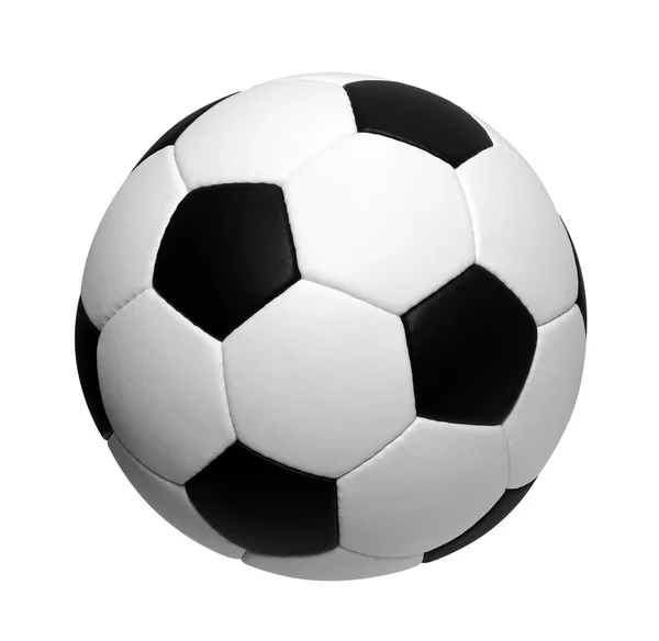 Pallone da calcio su bianco — Foto Stock