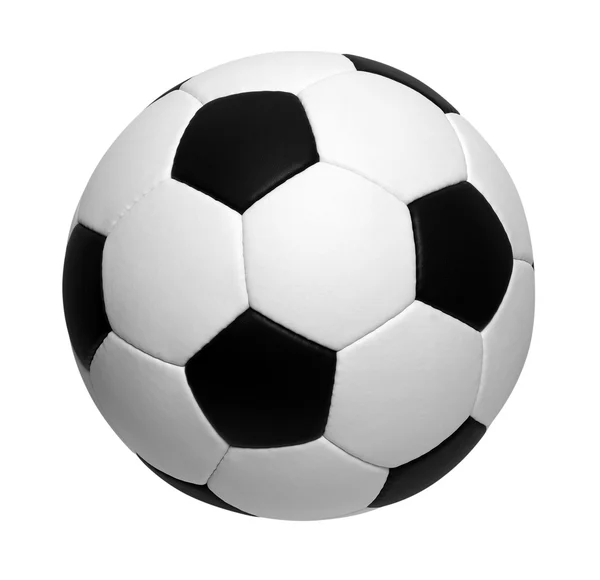 Pallone da calcio su bianco — Foto Stock