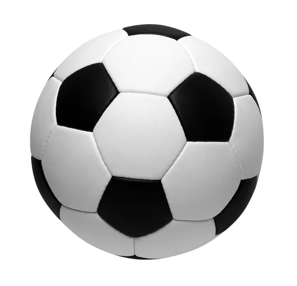 Футбольний м'яч на білому — стокове фото