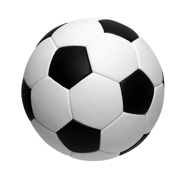 Pallone da calcio su bianco — Foto Stock