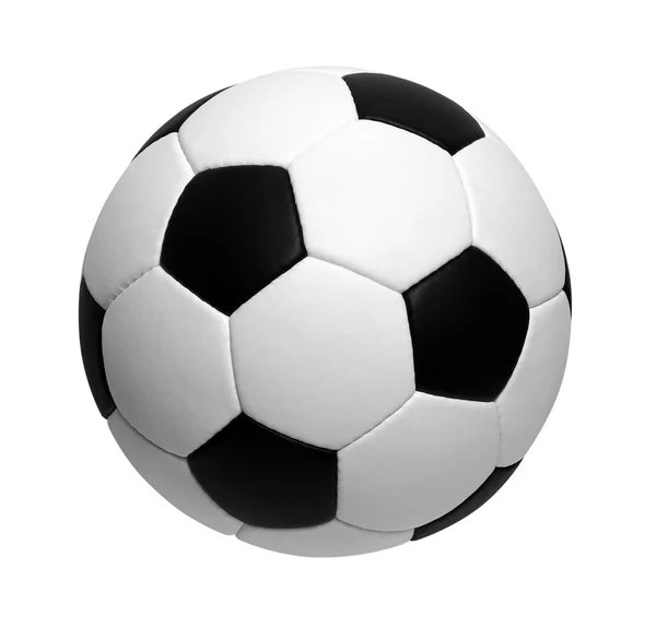 Pallone da calcio su bianco — Foto Stock