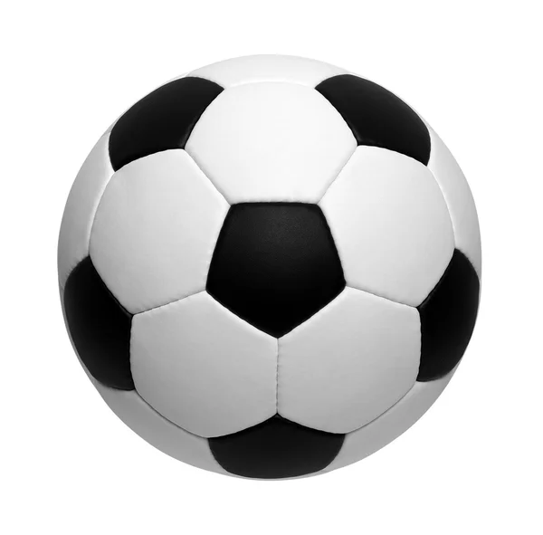 Pallone da calcio su bianco — Foto Stock